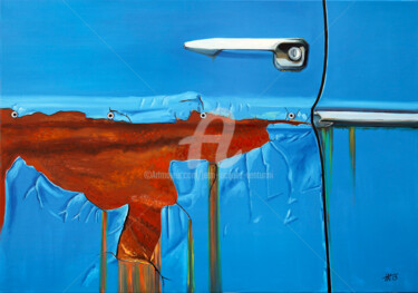 Génération pétrole/25 Peinture intitulée "Génération pétrole/…" par Jean-Jacques Venturini, Œuvre d'art originale, Huile Monté sur Châssis en bois