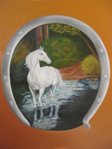 Peinture intitulée "Le Fer à Cheval" par Gil Bartolo, Œuvre d'art originale