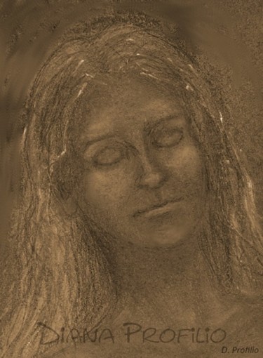 Dibujo titulada "Contemplación inter…" por Diana Profilio, Obra de arte original, Otro
