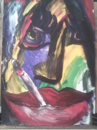 Картина под названием "Проститутка на стрё…" - Liap-In-Art, Подлинное произведение искусства, Другой