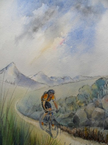 Pintura titulada "avant l'orage" por Françoise Pillou, Obra de arte original, Acuarela
