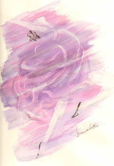 Painting titled "tourbillon" by Françoise Pillou, Original Artwork, Watercolor