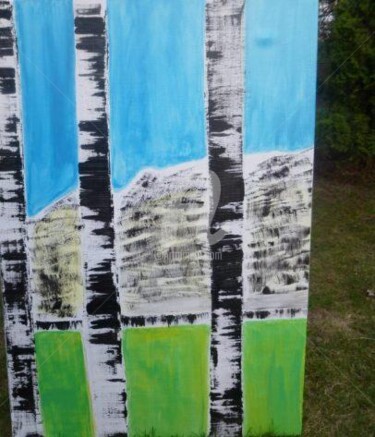 Boulots Peinture intitulée "Boulots" par Ewa Held, Œuvre d'art originale, Acrylique