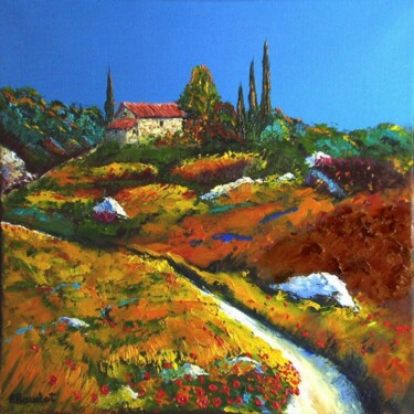 Peinture intitulée "Sur le chemin de la…" par Pascal Baudot, Œuvre d'art originale