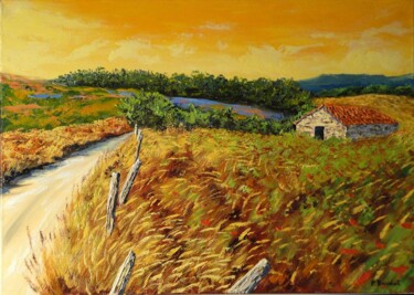Peinture intitulée "J'irai par les sent…" par Pascal Baudot, Œuvre d'art originale, Huile Monté sur Châssis en bois