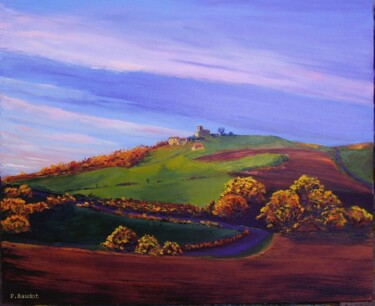Peinture intitulée "Un matin d'automne" par Pascal Baudot, Œuvre d'art originale, Huile Monté sur Châssis en bois