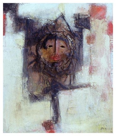 Peinture intitulée "reliquaire blanc" par Philippe Rillon, Œuvre d'art originale, Huile