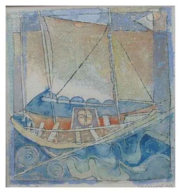 Peinture intitulée "fluctuat" par Philippe Rillon, Œuvre d'art originale, Huile