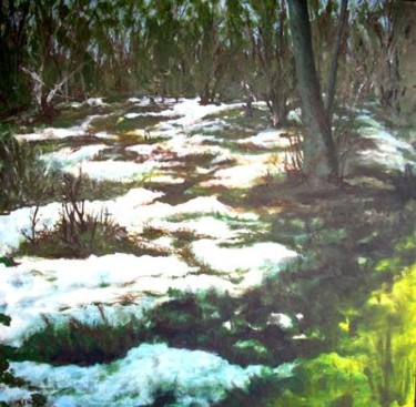 Painting titled "cromatismi primaver…" by Vincenzo Rappa, Original Artwork, Oil
