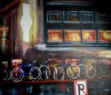 Painting titled "luci di Amsterdam" by Vincenzo Rappa, Original Artwork, Oil