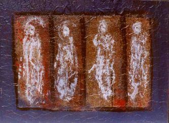 Peinture intitulée "Parchemin" par Agnan Kroichvili, Œuvre d'art originale