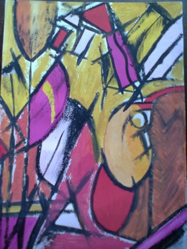 Painting titled "cubista" by Tina J. Garcia, Original Artwork, Acrylic
