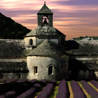 Painting titled "L' Abbaye Senanque" by Hubert Holtmann, Original Artwork