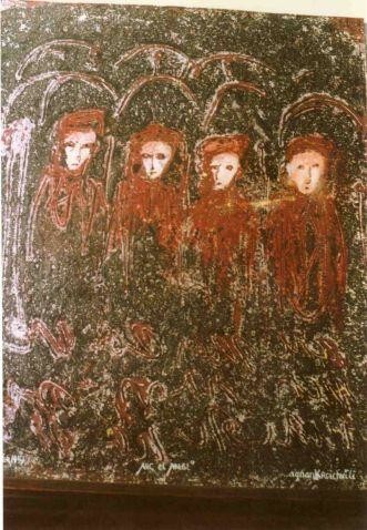 Peinture intitulée "Arc et ange" par Agnan Kroichvili, Œuvre d'art originale
