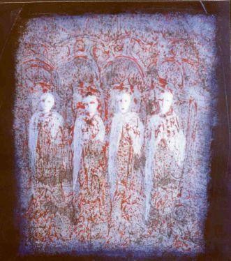 Peinture intitulée "Quatre au carré" par Agnan Kroichvili, Œuvre d'art originale