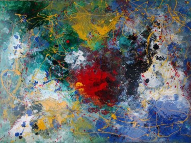 Painting titled "Primavera 2" by Marco Sergio Fassiotti, Original Artwork, Oil