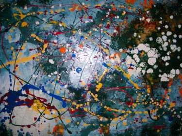 Painting titled "Fantasia 4" by Marco Sergio Fassiotti, Original Artwork, Enamel