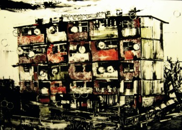 Artisanat intitulée "Cité x -banlieue Es…" par Frhégo, Œuvre d'art originale