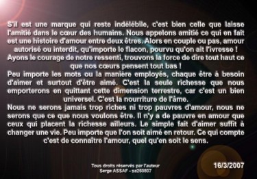 Arts numériques intitulée "notre-richesse.jpg" par Serge Assaf, Œuvre d'art originale