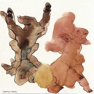 Dessin intitulée "L'écho" par Daniel Duhamel Arrapel, Œuvre d'art originale, Autre