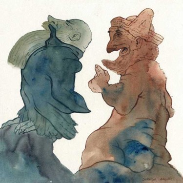 Dessin intitulée "Le boudeur" par Daniel Duhamel Arrapel, Œuvre d'art originale, Autre