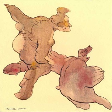 IIs sont partis par là Dessin intitulée "IIs sont partis par…" par Daniel Duhamel Arrapel, Œuvre d'art originale, Autre