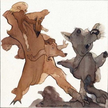 Dessin intitulée "Croquemitaine" par Daniel Duhamel Arrapel, Œuvre d'art originale, Autre