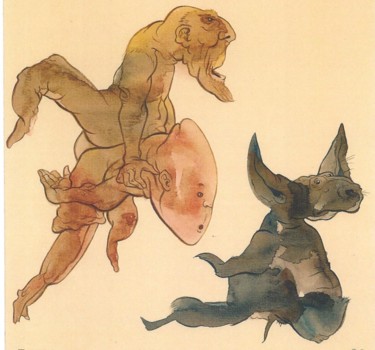 Dessin intitulée "Saute mouton" par Daniel Duhamel Arrapel, Œuvre d'art originale, Autre