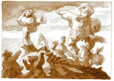 Dessin intitulée "Le tyran" par Daniel Duhamel Arrapel, Œuvre d'art originale, Autre