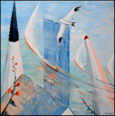 Peinture intitulée "Ré la blanche" par Pascal Baudot, Œuvre d'art originale, Huile Monté sur Châssis en bois