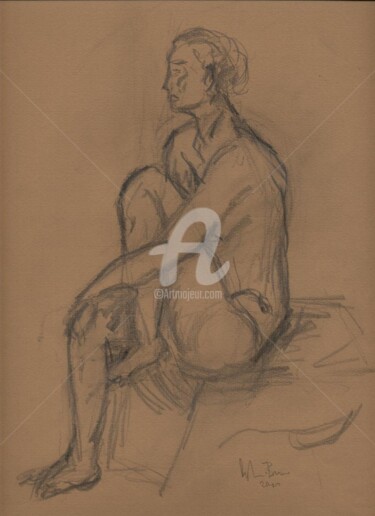 Disegno intitolato "sissy" da Bruno, Opera d'arte originale, Carbone