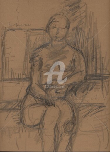 Disegno intitolato "sissy" da Bruno, Opera d'arte originale, Carbone