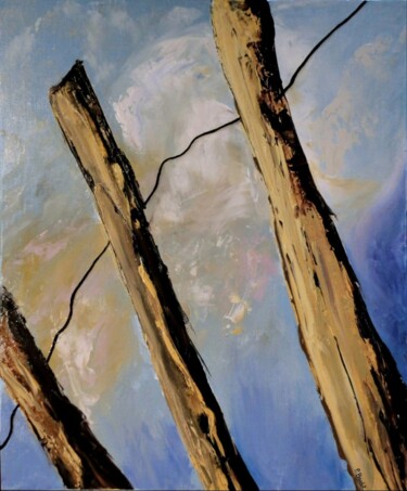 Peinture intitulée "Solidaires" par Pascal Baudot, Œuvre d'art originale, Huile Monté sur Châssis en bois