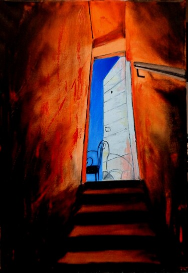Peinture intitulée "Délivrance" par Pascal Baudot, Œuvre d'art originale, Huile Monté sur Châssis en bois