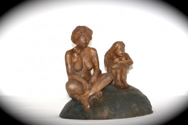 Mère et fille Sculpture titled "Mère et fille" by Denis Thebaudeau, Original Artwork, Other