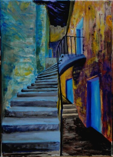 Peinture intitulée "Dédale" par Pascal Baudot, Œuvre d'art originale, Huile Monté sur Châssis en bois