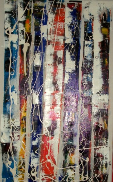 Painting titled "FORET IMAGINAIRE" by Dominique Bertrand, Original Artwork, Oil