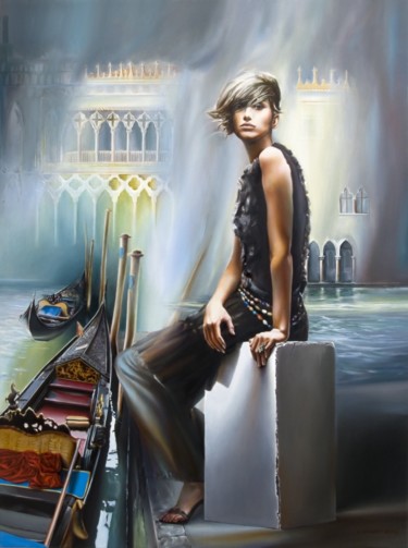 Malerei mit dem Titel "Lights And Shadows" von Victor Hagea, Original-Kunstwerk, Öl