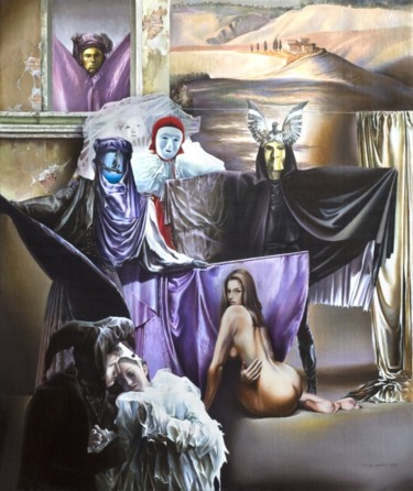 Protagonists Malerei mit dem Titel "Protagonists" von Victor Hagea, Original-Kunstwerk, Öl