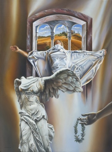 Malerei mit dem Titel "The Window Of Heaven" von Victor Hagea, Original-Kunstwerk, Öl