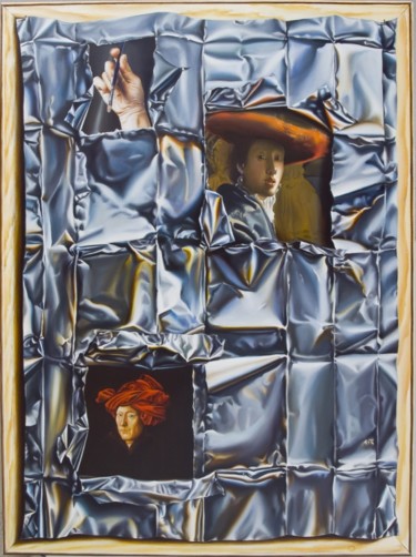 Malerei mit dem Titel "Unveiling" von Victor Hagea, Original-Kunstwerk, Öl