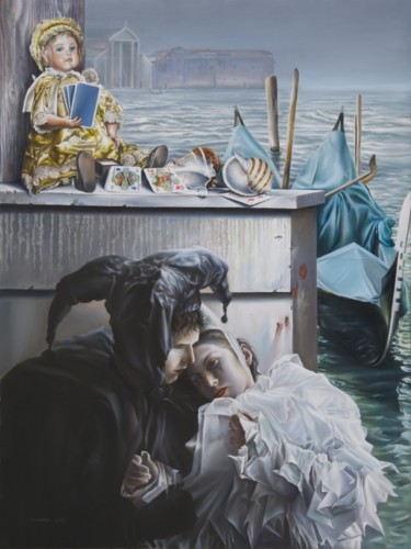 Malerei mit dem Titel "Romance" von Victor Hagea, Original-Kunstwerk, Öl
