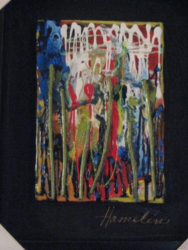 Peinture intitulée "abstrait sans titre" par Marcelle Hamelin, Œuvre d'art originale, Huile