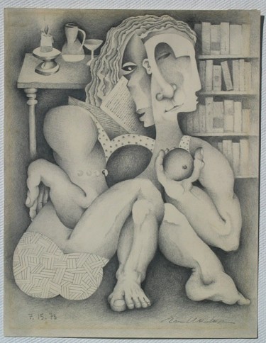 Painting titled "Descartes / Meditat…" by Ran Webber, Original Artwork, Other