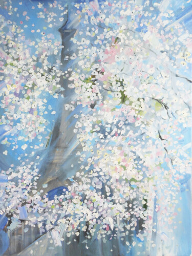 Paris blossom 「Paris blossom」というタイトルの絵画 Evgeniya Ivanovによって, オリジナルのアートワーク, オイル