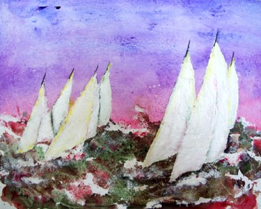 Régate fauve Peinture intitulée "Régate fauve" par Marc Parmentier, Œuvre d'art originale, Acrylique