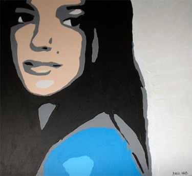 Schilderij getiteld "Lady H" door Steve Haes, Origineel Kunstwerk, Olie