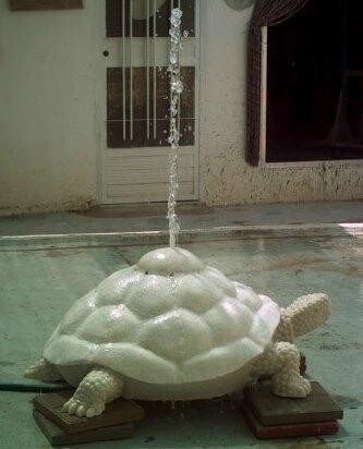 Sculptuur getiteld "Tortuga Fuente Blan…" door Salvador Nadal, Origineel Kunstwerk
