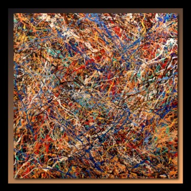 「Abstraction P415」というタイトルの絵画 Tehosによって, オリジナルのアートワーク, オイル