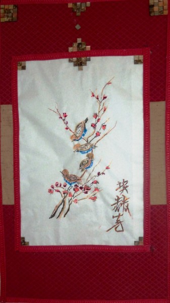 Art textile intitulée "kakémono" par Lapiche, Œuvre d'art originale
